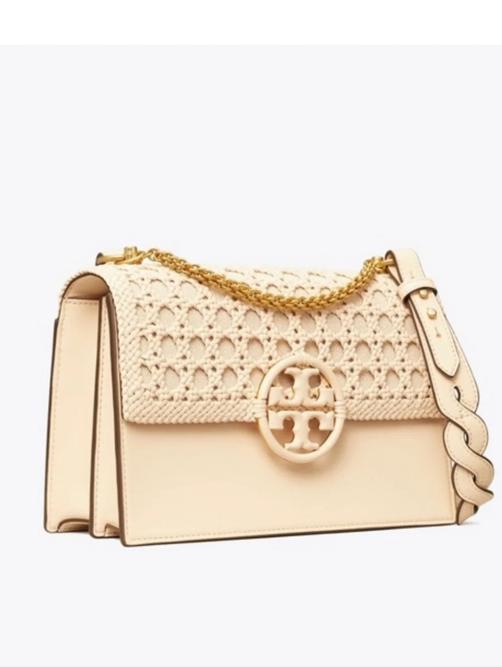 Tory Burch MILLER BASKETWEAVE SHOULDER BAG